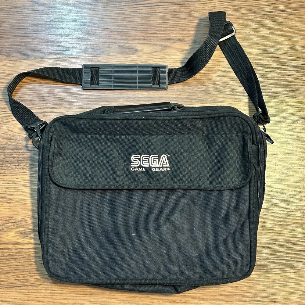 Official VINTAGE Black Sega Game Gear Carrying‎ Case Travel Bag With Strap